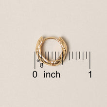 14K Gold Dipped C-Shaped Hoop Earrings