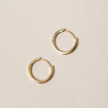14K Gold Dipped Cubic Zirconia Hoop Earrings