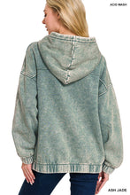 Acid Wash Fleece Oversized Pocket Hoodie