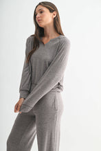 Brushed Hacci Lounge Long Sleeve Henley