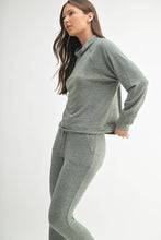 Brushed Hacci Cowl Neck Pullover