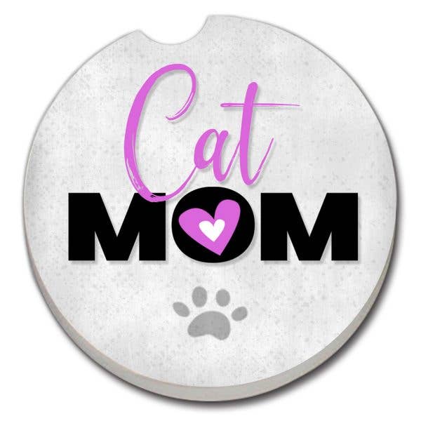 Cat Mom Bulk Absorbent Stone Car Coaster