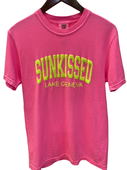 Sunkissed Lake Geneva Tee - Neon Pink