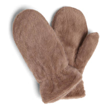 Solid Faux Fur Cuffed Mittens