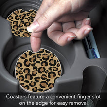 Leopard Print Bulk Stone Car Coaster