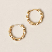 14K Gold Dipped Link Hoop Earrings