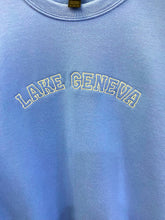 Carolina Blue Lake Geneva Embroidered Crew