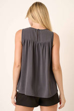 AIRFLOW SMOCKED SLEEVELESS BLOUSE