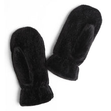 Solid Faux Fur Cuffed Mittens