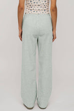 Blue Pinstripe Drawstring Wide Leg Lounge Pants