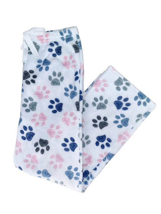 Velvety Fleece PJ Pants Paw Print