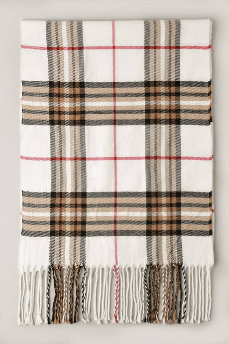 Giant Check Cashmere Feel Muffler Scarf