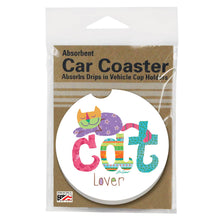 Cat Lover Absorbent Stone Car Coaster