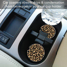 Leopard Print Bulk Stone Car Coaster