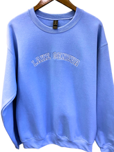 Carolina Blue Lake Geneva Embroidered Crew