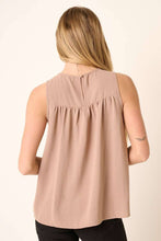 AIRFLOW SMOCKED SLEEVELESS BLOUSE