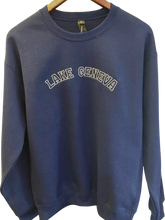 Navy Lake Geneva Embroidered Crew