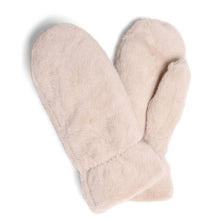 Solid Faux Fur Cuffed Mittens