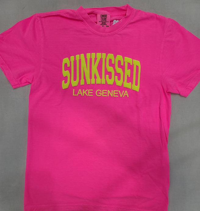 Sunkissed Lake Geneva Tee - Neon Pink