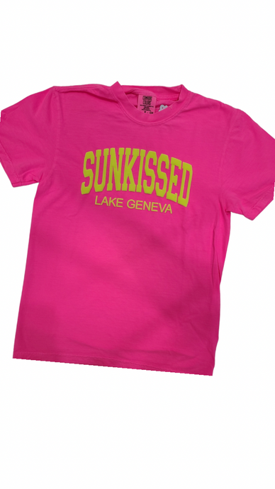 Sunkissed Lake Geneva Tee - Neon Pink