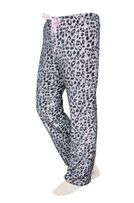 Fashion by Mirabeau Velvety Cozy Pink Leopard PJ Bottom