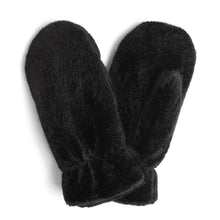 Solid Faux Fur Cuffed Mittens