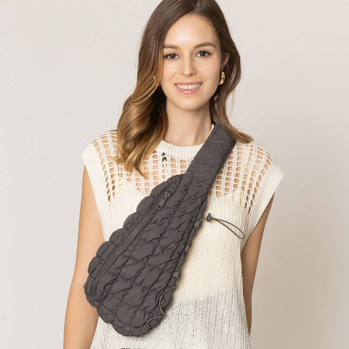 Quilted Stylish Lightweight Puffer Sling Bag