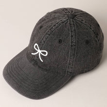 Trendy Bow Image Embroidered Denim Baseball Cap