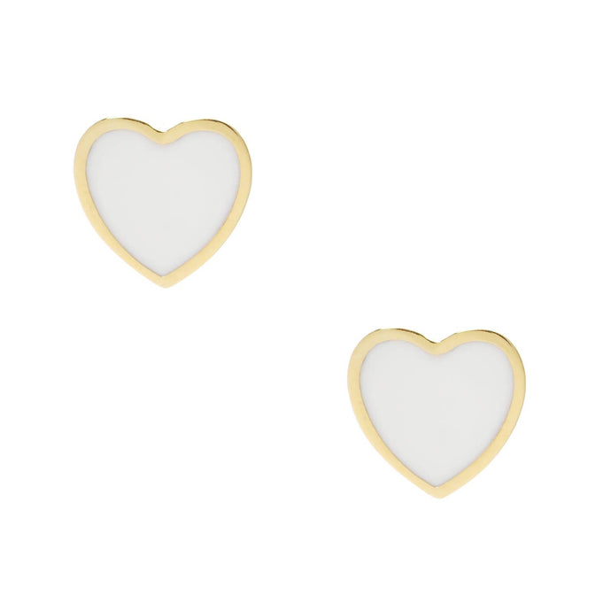 Heart Gold Dipped Post Earrings