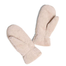 Solid Faux Fur Cuffed Mittens