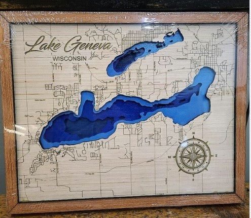 3D Geneva Lake Map