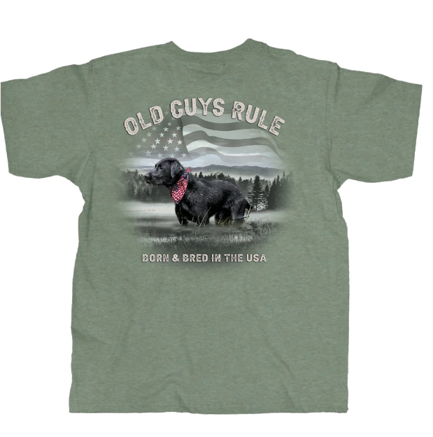 Old Men Rule Tee Shirt Born and Bred in the USA