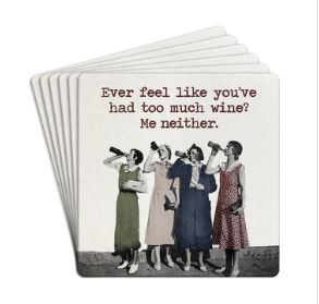 Tipsy Paper Drink Coasters  Ever Feel Like You've Had Too Much Wine?