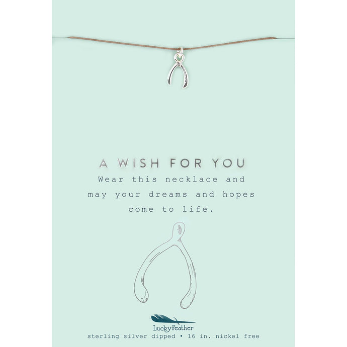 New Moon Silver Necklace - WISHBONE