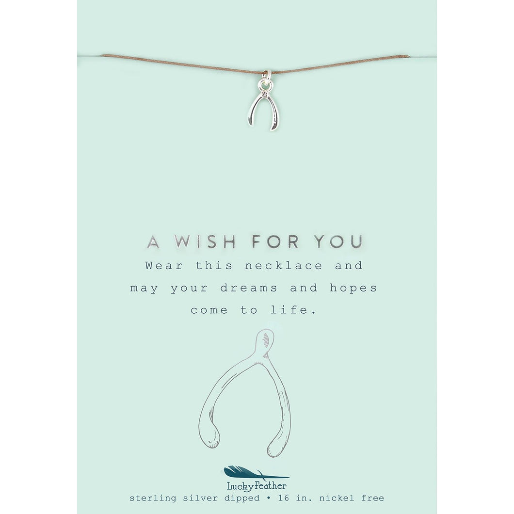 New Moon Silver Necklace - WISHBONE